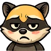 😔 Эмодзи «енот Андрей» для Telegram