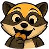 🍪 Эмодзи «енот Андрей» для Telegram