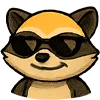😎 Эмодзи «енот Андрей» для Telegram