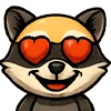 😍 Эмодзи «енот Андрей» для Telegram