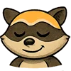 😏 Эмодзи «енот Андрей» для Telegram