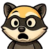 😟 Эмодзи «енот Андрей» для Telegram