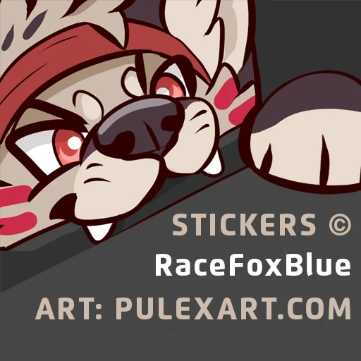 ❕ Стикер «Racefox Blue» для Telegram
