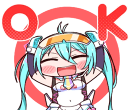 Стикерпак Racing Miku для Telegram — скачать