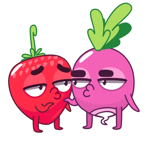 😙 Эмодзи «Редиска и Клубничка» для Telegram