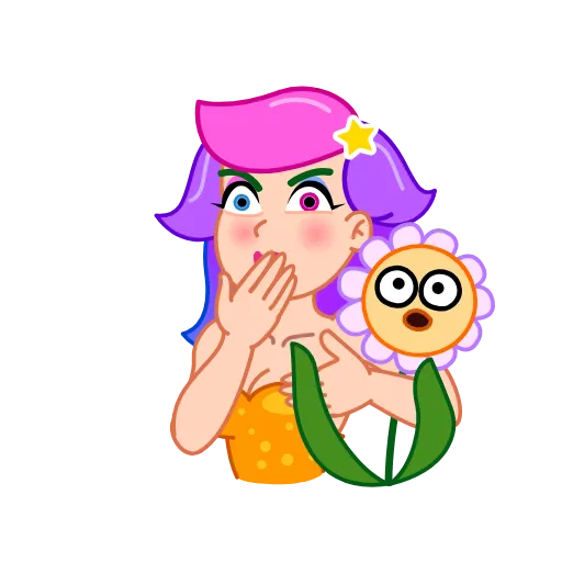 🙈 Стикер «Rainbow Girl» для Telegram