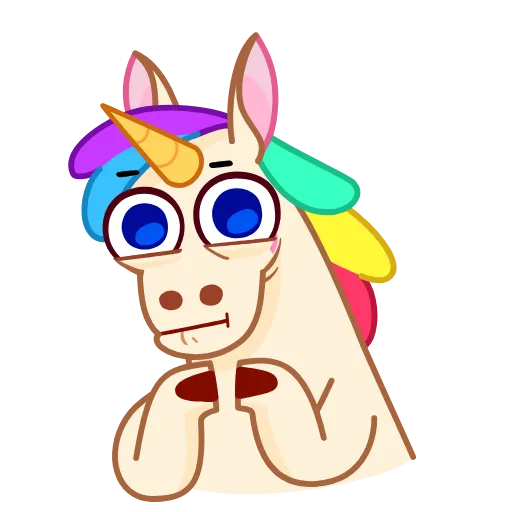 😐 Стикер «Rainicorn» для Telegram