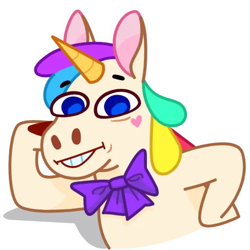 😬 Стикер «Rainicorn» для Telegram