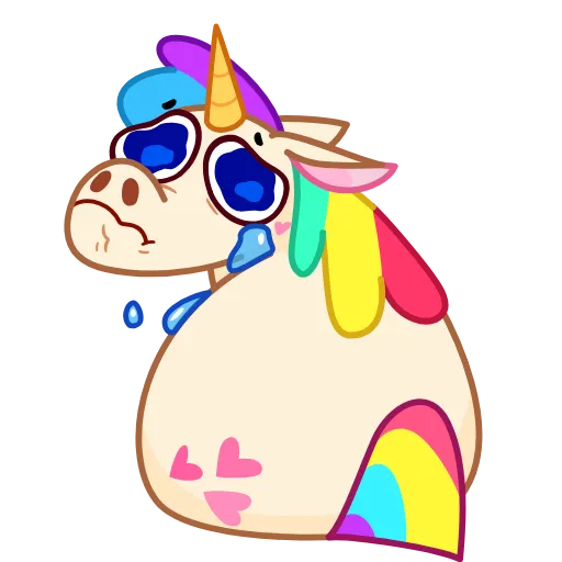 😭 Стикер «Rainicorn» для Telegram