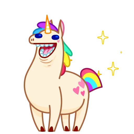 🤪 Стикер «Rainicorn» для Telegram