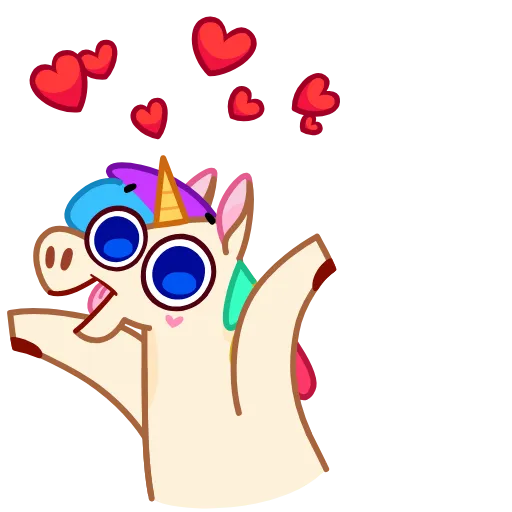 😃 Стикер «Rainicorn» для Telegram