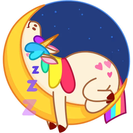 😴 Стикер «Rainicorn» для Telegram
