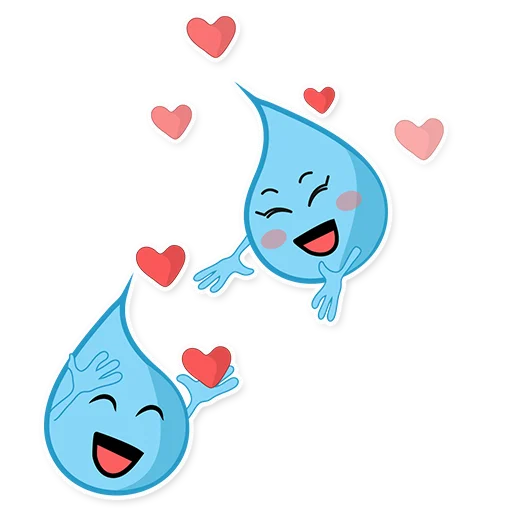 ❤ Стикер «Raindrops» для Telegram
