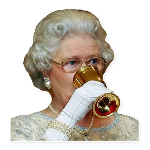 🍷 Стикер «Rainha Elizabeth» для Telegram