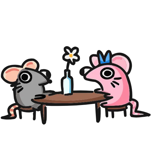 👩‍❤️‍👨 Эмодзи «Набор эмоджи «Крыса Кристина» из ВК в качестве» для Telegram