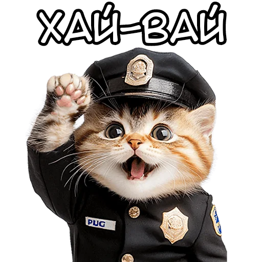 Стикерпак Кот полицейский для Telegram — скачать