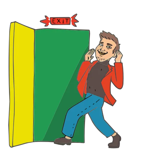 🚪 Эмодзи «Поговорим по-мужски? Без текста» для Telegram