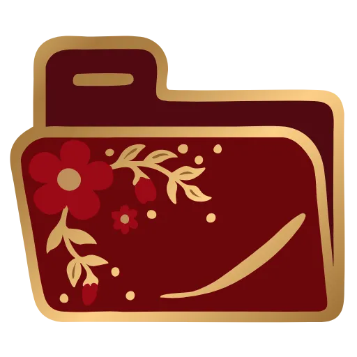 🗂 Эмодзи «Red and Gold» для Telegram
