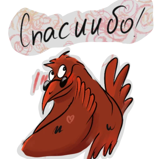 🫠 Стикер «Red crow» для Telegram