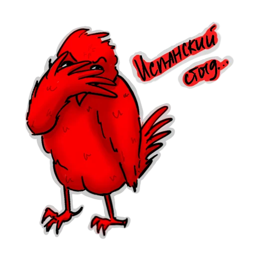 🤦‍♂️ Стикер «Red crow» для Telegram