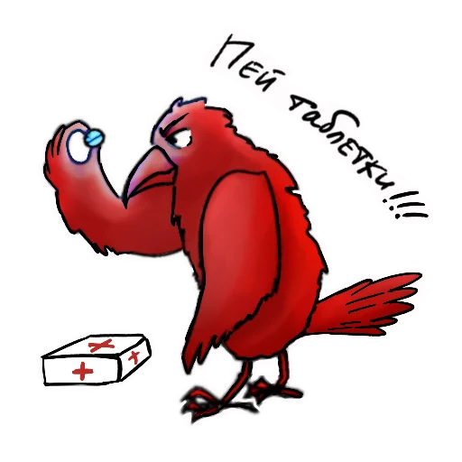 💊 Стикер «Red crow» для Telegram