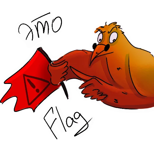 🚩 Стикер «Red crow» для Telegram