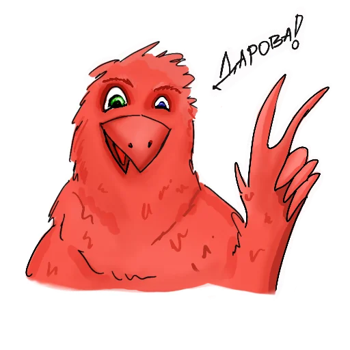 Стикерпак Red crow для Telegram