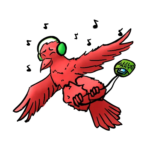 💃 Стикер «Red crow» для Telegram