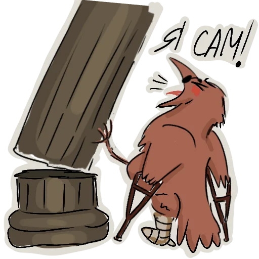 🩼 Стикер «Red crow» для Telegram