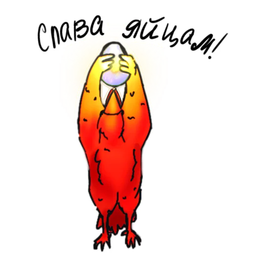 🥳 Стикер «Red crow» для Telegram