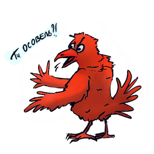 🤯 Стикер «Red crow» для Telegram