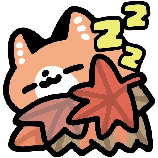 😴 Эмодзи «Foxcat» для Telegram