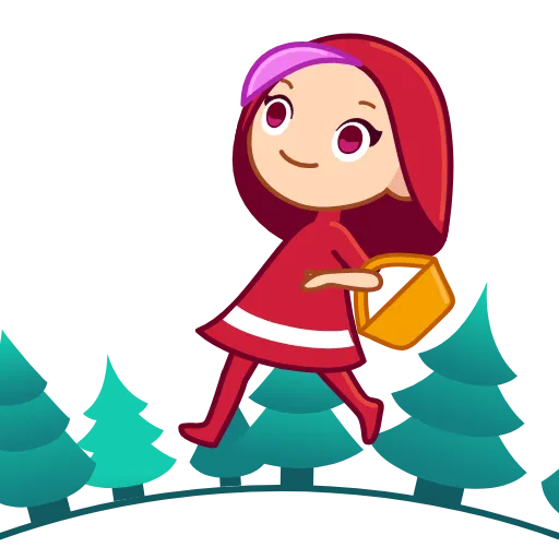 🚶‍♀️ Стикер «Red Riding Hood» для Telegram