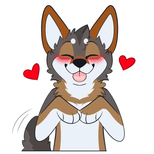 Стикерпак Red Wolf для Telegram — скачать