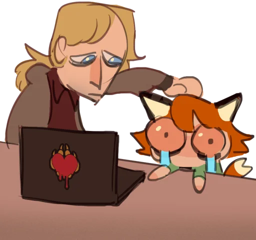 🦊 Стикер «Лисий фембойчик» для Telegram