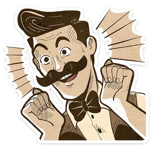 😲 Стикер «Ретроджентльмен» для Telegram