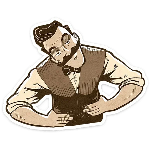 🙂 Стикер «Ретроджентльмен» для Telegram