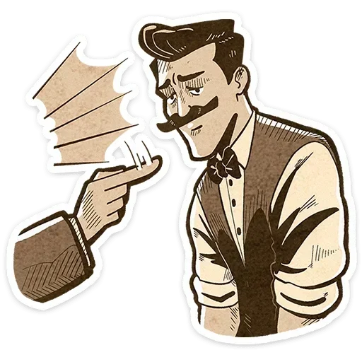 🙂 Стикер «Ретроджентльмен» для Telegram