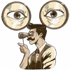 👀 Эмодзи «Ретроджентльмен» для Telegram