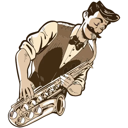 🎺 Эмодзи «Ретроджентльмен» для Telegram