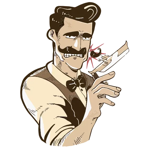 😬 Эмодзи «Ретроджентльмен» для Telegram