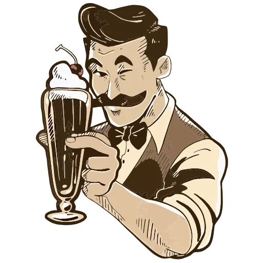 🍧 Эмодзи «Ретроджентльмен» для Telegram