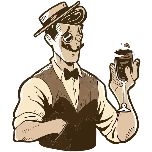 🥂 Эмодзи «Ретроджентльмен» для Telegram