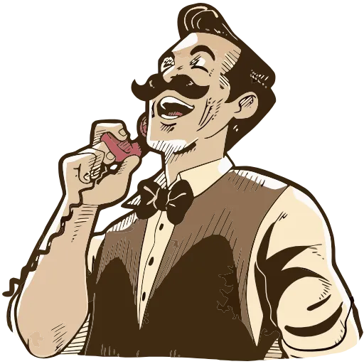 📞 Эмодзи «Ретроджентльмен» для Telegram