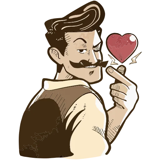 😉 Эмодзи «Ретроджентльмен» для Telegram