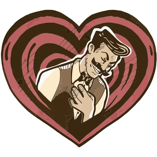 ❤️ Эмодзи «Ретроджентльмен» для Telegram