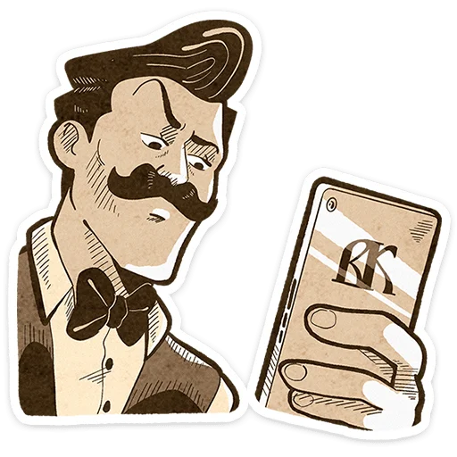 ⭐ Стикер «Ретроджентльмен» для Telegram