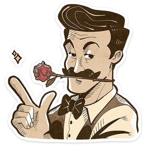 ⭐ Стикер «Ретроджентльмен» для Telegram