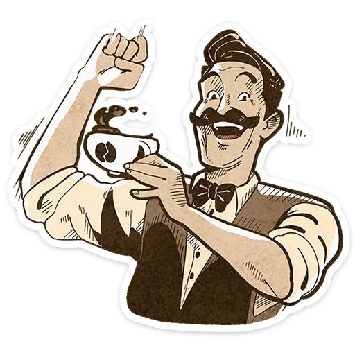 ⭐ Стикер «Ретроджентльмен» для Telegram