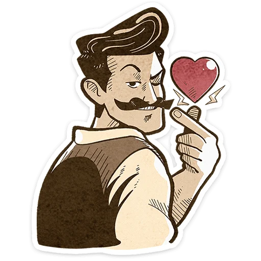 ⭐ Стикер «Ретроджентльмен» для Telegram